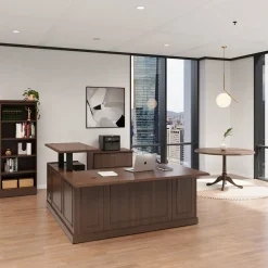Liberty Height Adjustable L-Desk w/ Right Return Executive Suite