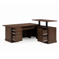 Liberty Height Adjustable L-Desk w/ Right Return Executive Suite