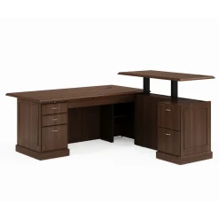 Liberty Height Adjustable L-Shaped Desk with Right Return - 72"W x 84"D