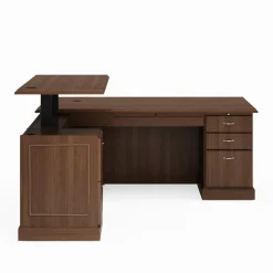 Liberty Height Adjustable L-Shaped Desk w/ Left Return - 72