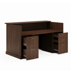 Liberty Reception Desk w/ Combo File Pedestals - 72