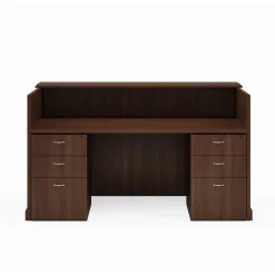 Liberty Reception Desk w/ Box-Box-File Pedestals - 72"W x 39"D