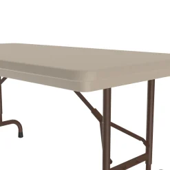 Lightweight Adjustable Height Plastic Folding Table - 48