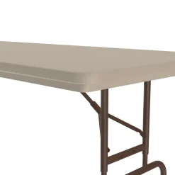 Lightweight Adjustable Height Plastic Folding Table - 72