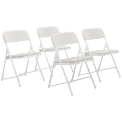Lightweight Plastic Folding Chair - 4 Pack