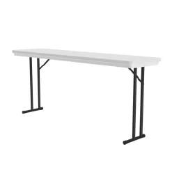 Lightweight Plastic Folding Table - 72"W x 18"D