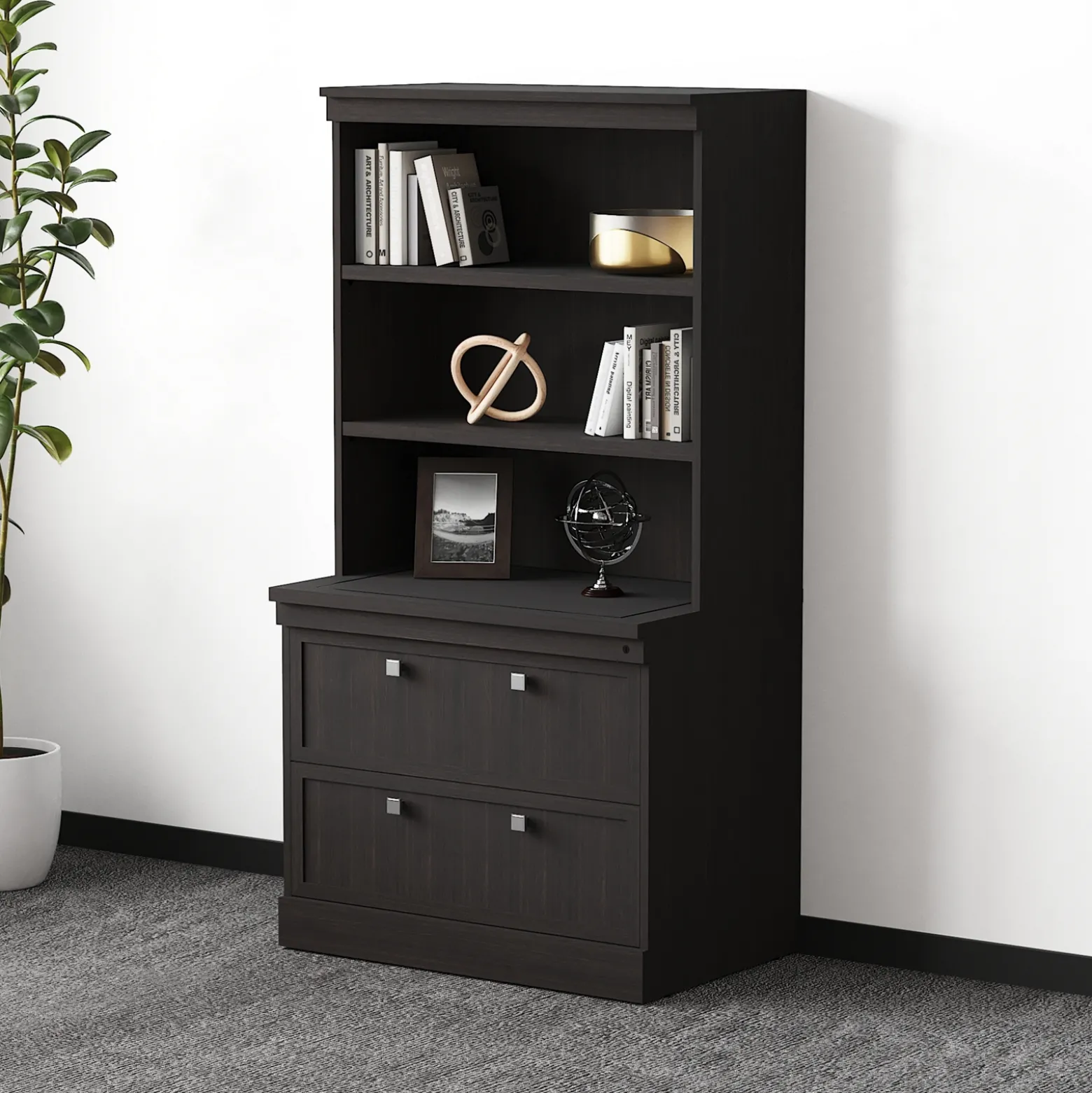 Lincoln Bookcase and Lateral File Set - 36"W x 24"D x 69"H
