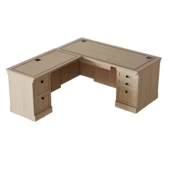 Lincoln L-Shaped Executive Desk with Left Return - 66"W x 76"D