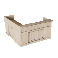 Lincoln L-Shaped Reception Desk with Left Return - 72"W x 81"D