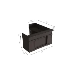Lincoln L-Shaped Reception Desk with Right Return - 72