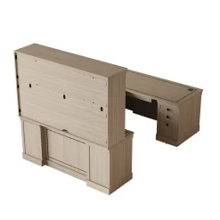 Lincoln U-Shaped Executive Desk with Left-Handed Bridge and Hutch - 66