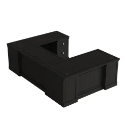 Lincoln U-Shaped Executive Desk with Right-Handed Bridge - 66"W x 99"D
