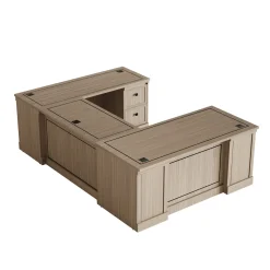 Lincoln U-Shaped Executive Desk with Right-Handed Bridge - 66