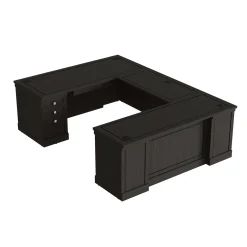 Lincoln U-Shaped Executive Desk with Right-Handed Bridge - 72
