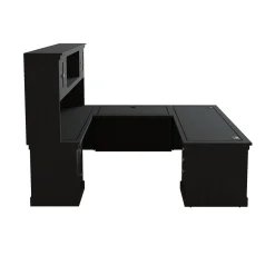 Lincoln U-Shaped Executive Desk with Left-Handed Bridge and Hutch - 72