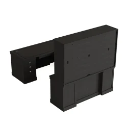 Lincoln U-Shaped Executive Desk with Right-Handed Bridge and Hutch - 66