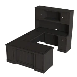 Lincoln U-Shaped Executive Desk with Right-Handed Bridge and Hutch - 66