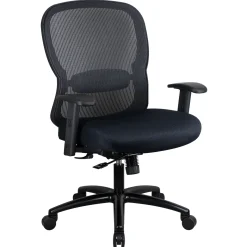 Linear Mesh Back Big & Tall Chair with Memory Foam Fabric Seat