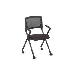 Linear Nesting Chair with Vertical Mesh Back and Memory Foam Seat