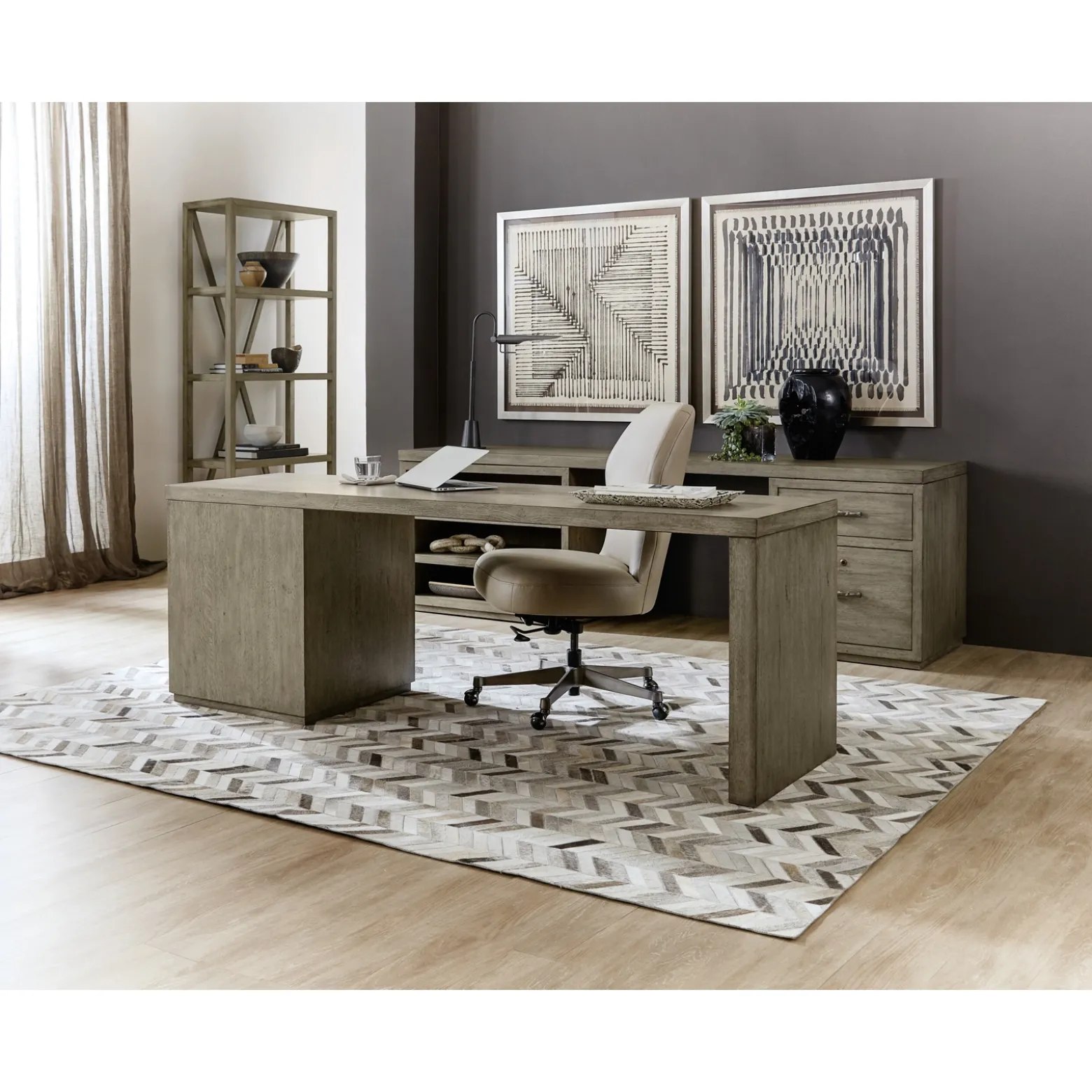 Linville Falls Desk with File - 84"W x 24"D