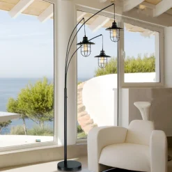3-Lite Arch Lantern Floor Lamp - 89