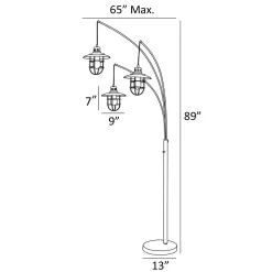 3-Lite Arch Lantern Floor Lamp - 89