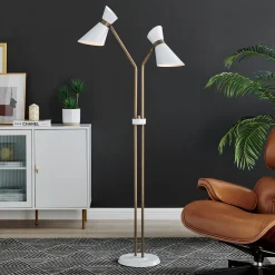 2-Lite Floor Lamp, Brass - 60
