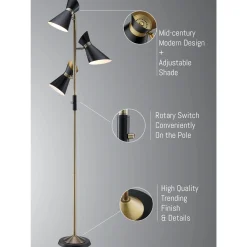 3-Lite Tree Floor Lamp - 70