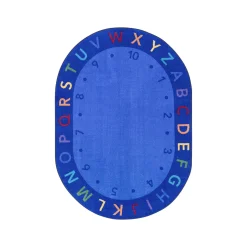 Lively Letters 5'4" x 7'8" Oval Area Rug