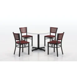 Loft Breakroom Standard Height Table and Four Chair Set