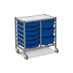 Low Double Storage Cart w/ Trays