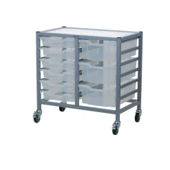 Low Double Storage Cart w/ Trays