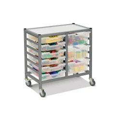 Low Double Storage Cart w/ Trays