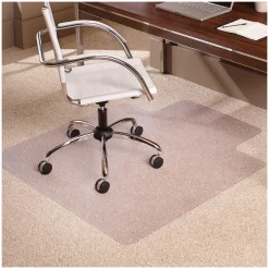 Low Pile Chair Mat 36"W x 48"D with Lip for Carpet Floors