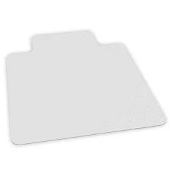 Low Pile Chair Mat 45"W x 53"D with Lip for Carpet Floors