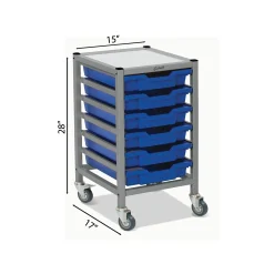 Low Single Storage Cart w/6 Trays - 3
