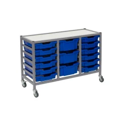 Low Triple Storage Cart w/ Trays