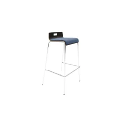 Low-Back Upholstered Bar-Height Stool