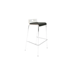Low-Back Upholstered Bar-Height Stool