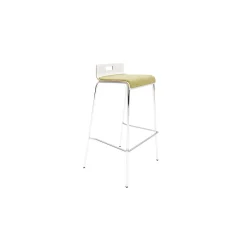 Low-Back Upholstered Bar-Height Stool
