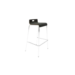 Low-Back Upholstered Bar-Height Stool
