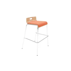 Low-Back Upholstered Counter-Height Stool