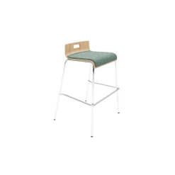 Low-Back Upholstered Counter-Height Stool