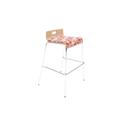 Low-Back Upholstered Counter-Height Stool