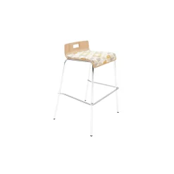 Low-Back Upholstered Counter-Height Stool