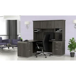 L-Shape Desk with Hutch, Left Return - 72"W x 72"D
