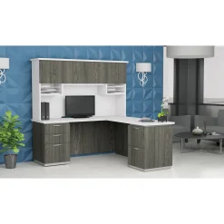 L-Shape Desk with Hutch, Right Return - 72