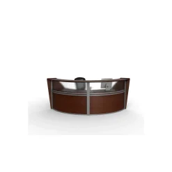 Magellan Double Reception Station with Plexiglass Panel - 124"W x 49"D
