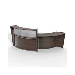 Magellan Double Reception Station with Plexiglass Panel - 124"W x 49"D