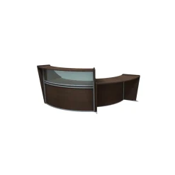 Magellan Double Reception Station with Plexiglass Panel - 124"W x 49"D